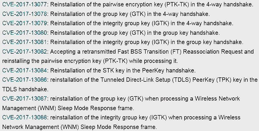 Уязвимости протокола WPA2, которые использует KRACK